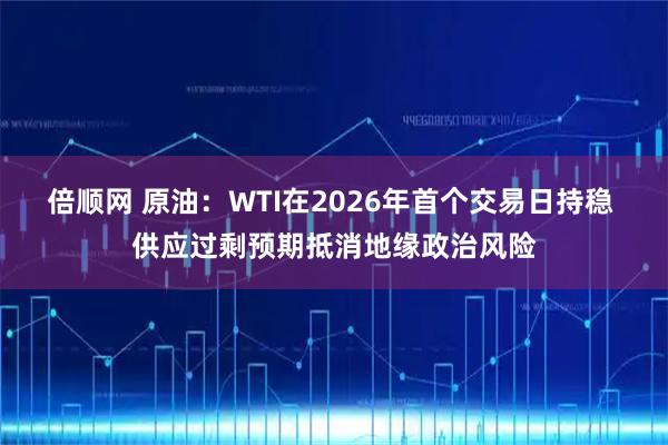 倍顺网 原油：WTI在2026年首个交易日持稳 供应过剩预期抵消地缘政治风险